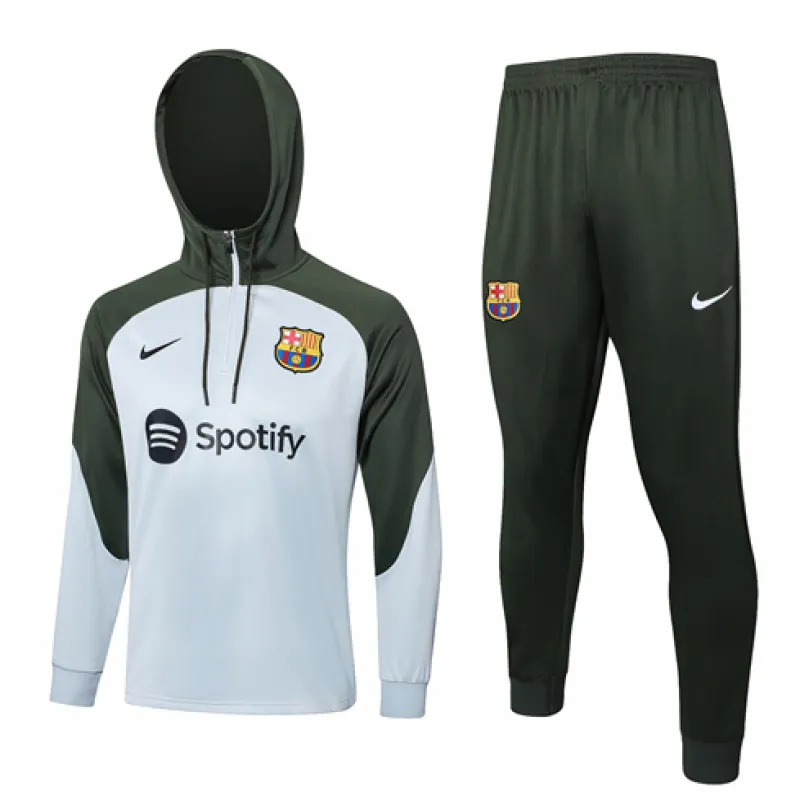 FC Barcelona Hooded Sportswear 2024/25 - Light Grey