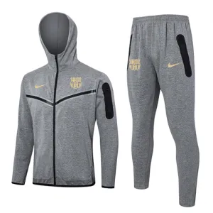 Giacca sportiva con cappuccio del FC Barcelona 2024/25 - Grigio