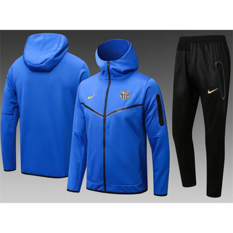 Barcelona 2024/25 hooded tracksuit jacket blue