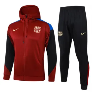 Giacca sportiva con cappuccio del FC Barcelona 2024/25 - Rosso