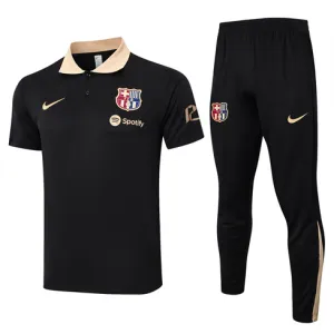Maglia Polo di allenamento + Pantaloni del FC Barcelona 2024/25 - Nero