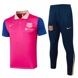 Maglia Polo di allenamento + Pantaloni del FC Barcelona 2024/25 - Rosa
