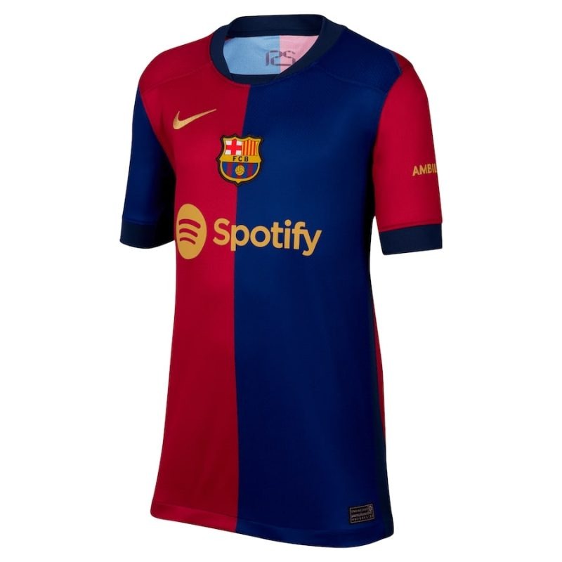 FC Barcelona Kids' Jersey Set for the 2024-25 Home Games - Blue/Red