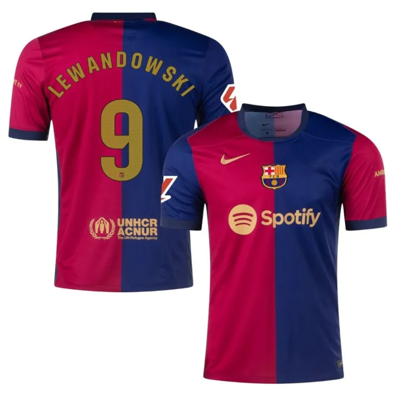 Lewandowski FC Barcelona 2024-25 Home Jersey - Blue/Red
