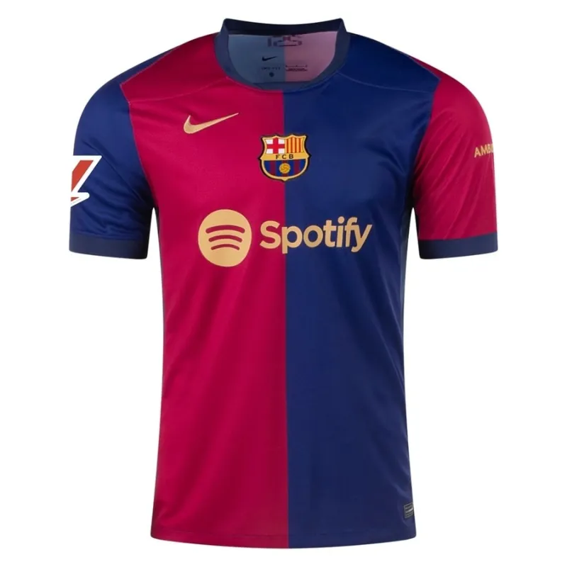 Lamine Yamal FC Barcelona 2024-25 Home Kids' Jersey - Blue/Red