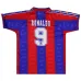 Maillot rétro de Ronaldo pour le Barcelona, domicile 1996/97 - Rouge/Bleu