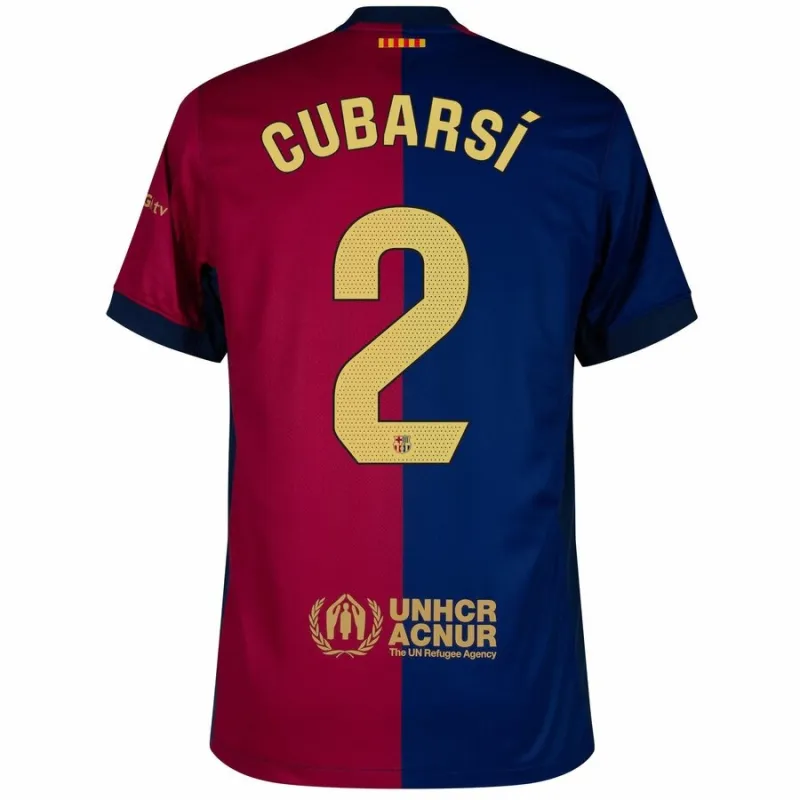 FC Barcelona CUBARSI 2024/25 Home Jersey with New Sponsor - Red/Blue