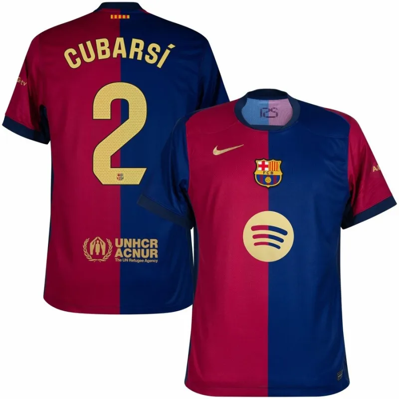 FC Barcelona CUBARSI 2024/25 Home Jersey with New Sponsor - Red/Blue
