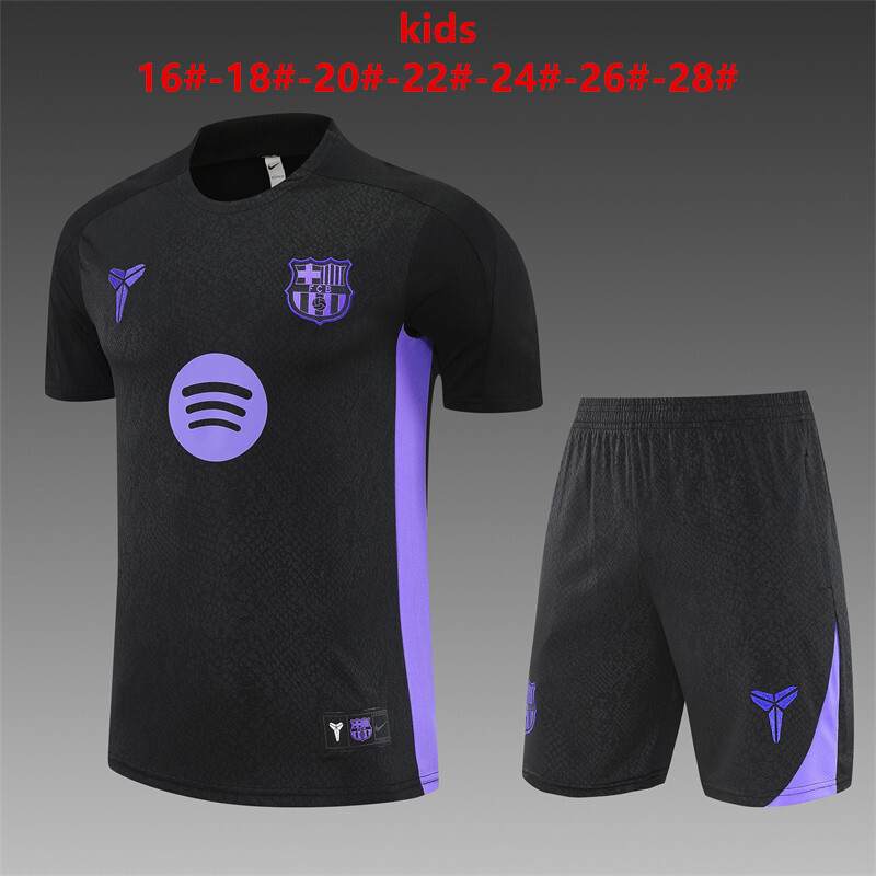Barcelone 2025/26 Ensemble Entraînement Enfan noir