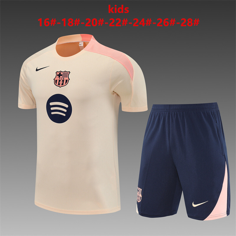 Barcelona 2025/26 Conjunto de Entrenamiento Infantil beige