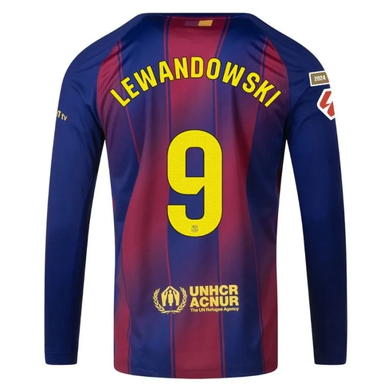Barcelona Home Long Sleeve Jersey 2025/26 LEWANDOWSKI