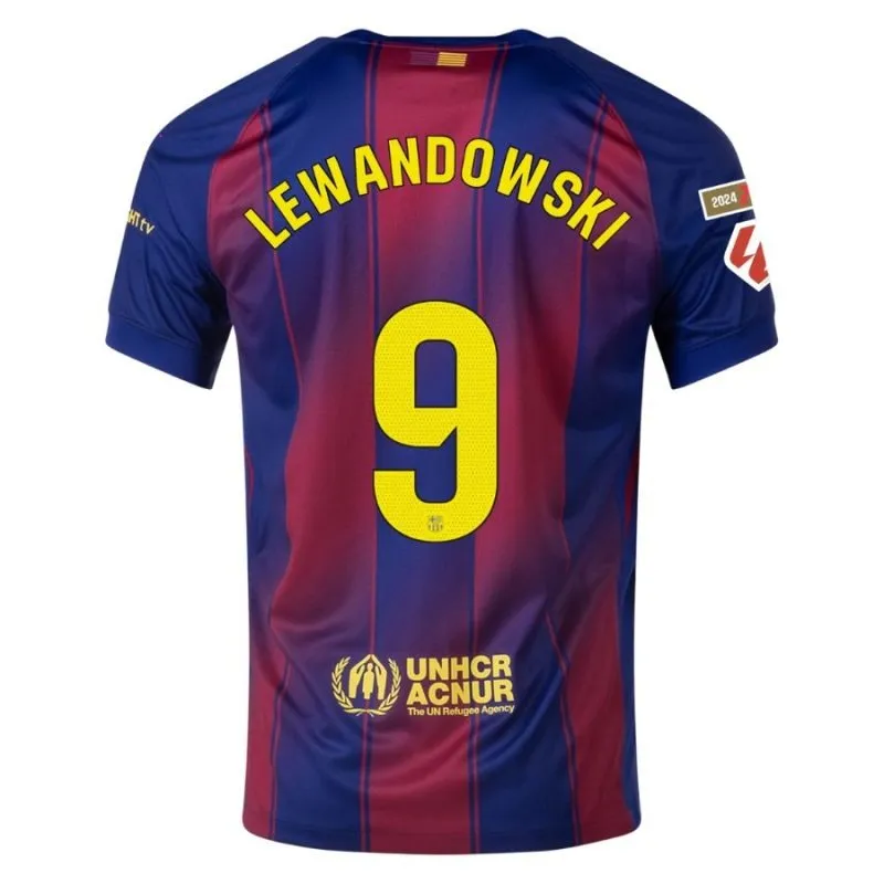 Barcelona LEWANDOWSKI 2025/26 Home Kids' Jersey Set - Red/Blue