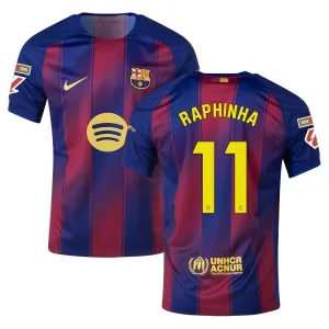 Maglia in casa bambini del Barcellona RAPHINHA 2025/26 - Rosso/Blu