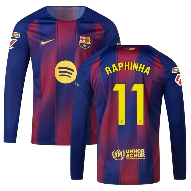 Barcelona Heimtrikot Langarm 2025/26 RAPHINHA