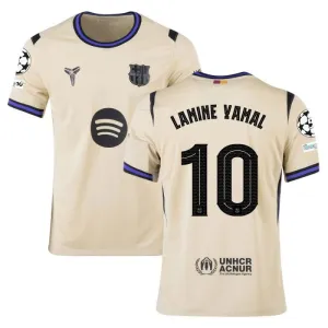 Barcellona YAMAL UCL 2025/26 Maglia Trasferta Bambino - Beige