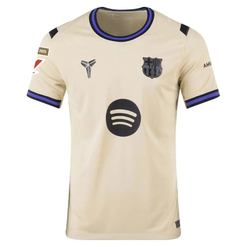 Barcelona PEDRI 2025/26 Kids Away Kit Jersey - Beige
