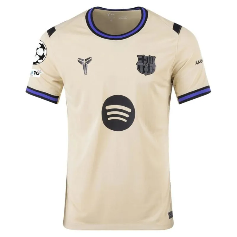 Barcelona PEDRI UCL 2025/26 Kids Away Kit Jersey - Beige