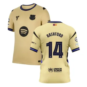Barcellona RASHFORD UCL 2025/26 Completo Bambino Trasferta Maglia - Beige