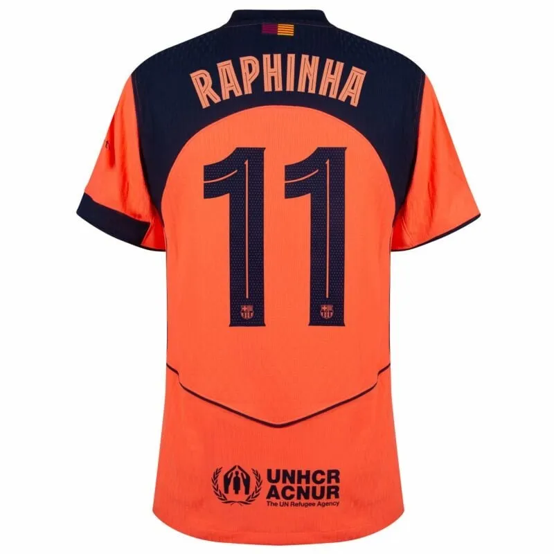 Ensemble Maillot Third Enfant de Barcelone RAPHINHA 2025/26 - Orange