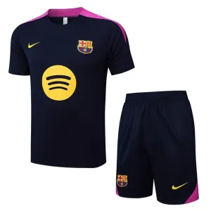 Maglia da allenamento + pantaloncini Barcellona 2025/26 - Nera/Rosa