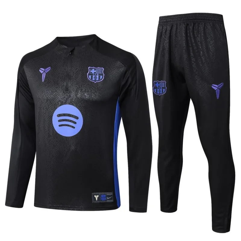 Barcelona 2025/26 Tracksuit - Black/Blue