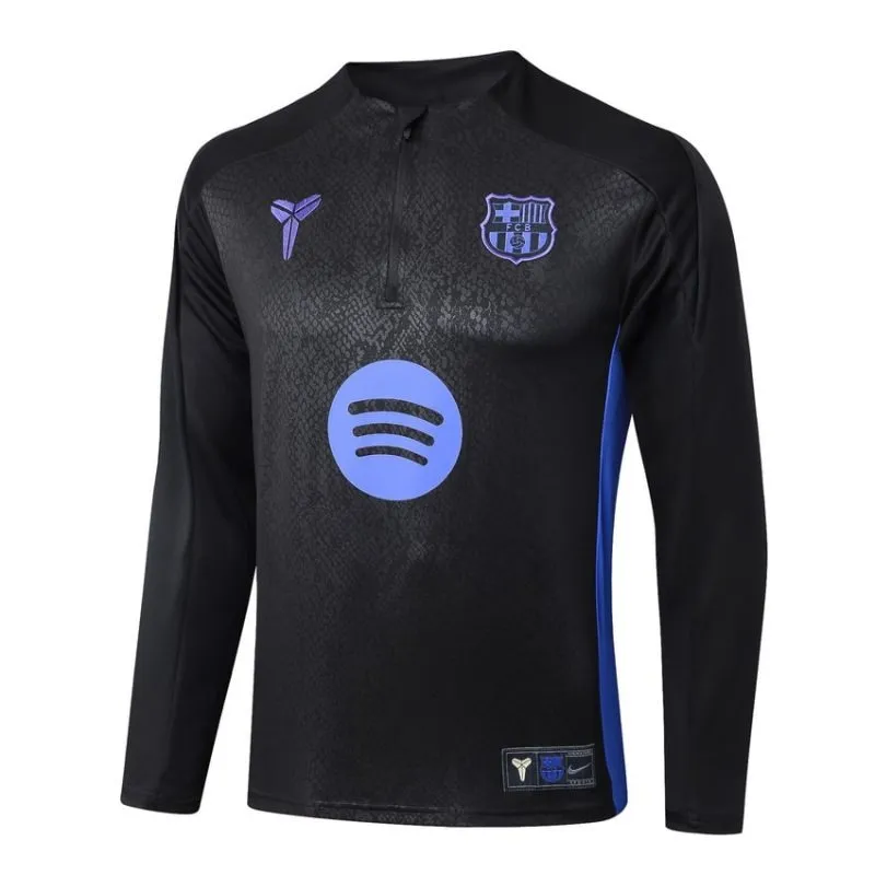 Barcelona 2025/26 Tracksuit - Black/Blue