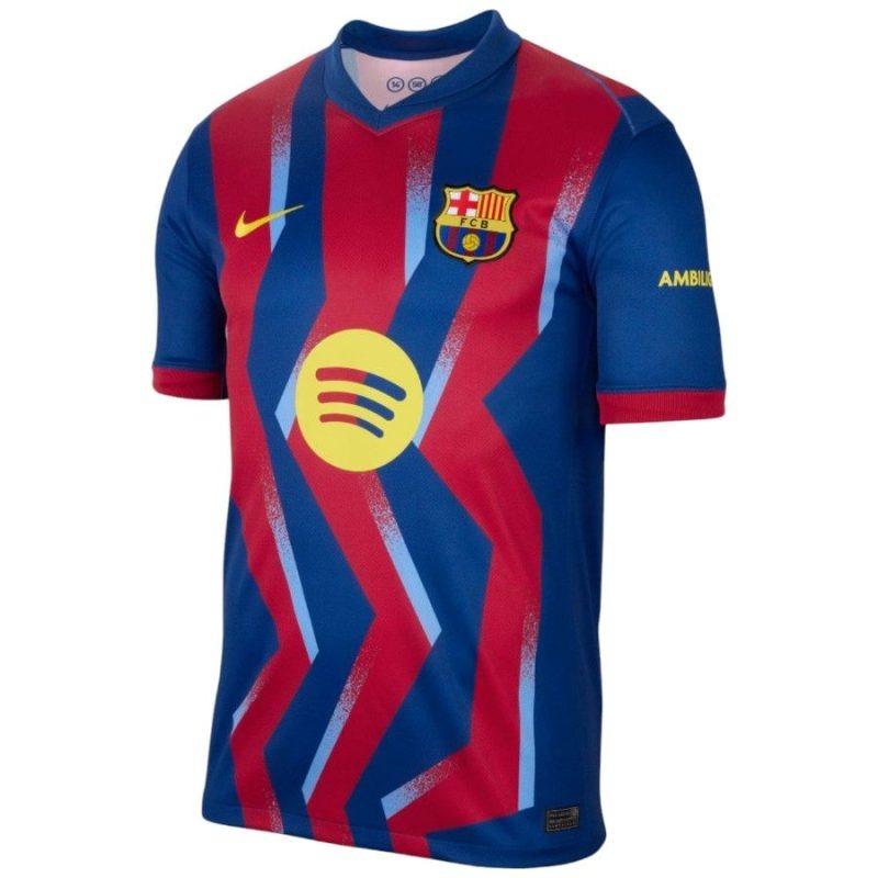 Barcelona 2025/26 Fourth Kids Jersey - Blue/Red