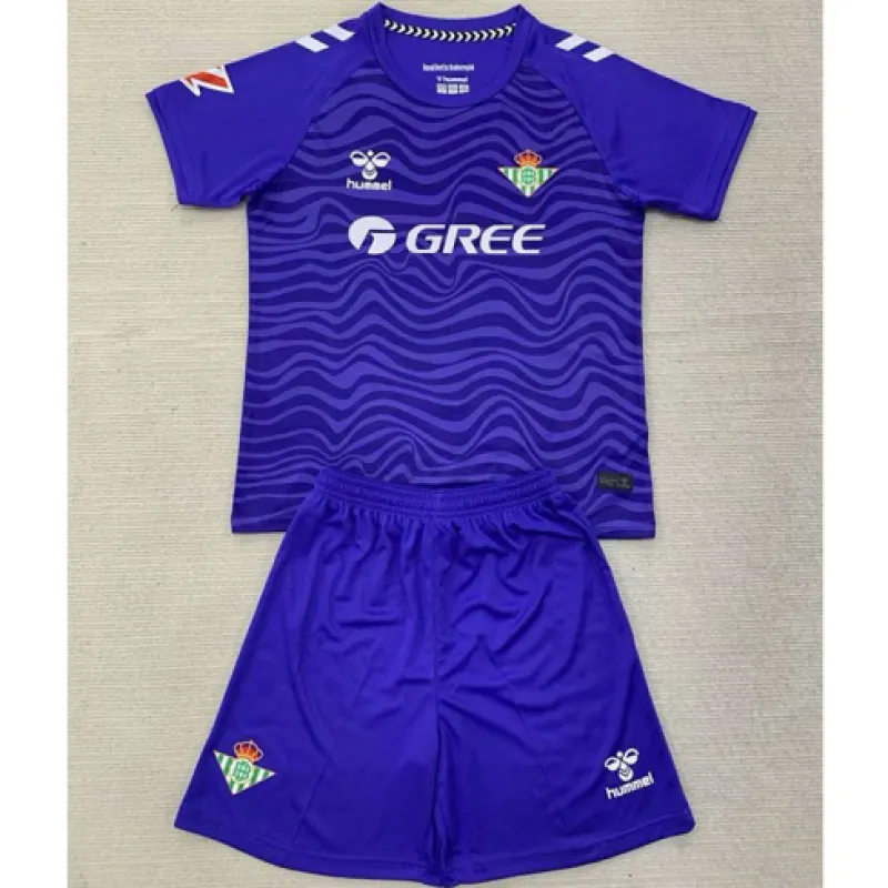 Real Betis Kids' Goalkeeper Jersey and Shorts 2024/25 - Blue