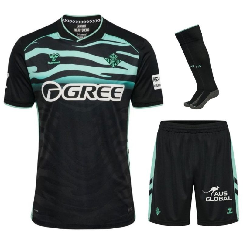 Real Betis 2025/26 Kids Third Kit Jersey - Black