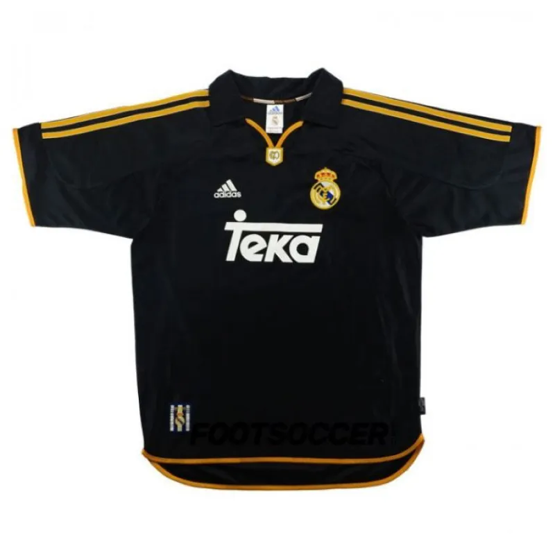 Real Madrid 1998-2000 Maillot extérieur rétro - Noir