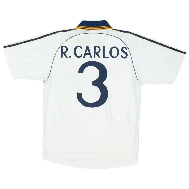 Real Madrid R.CARLOS 1998 2000 Retro-Heimtrikot - Weiß