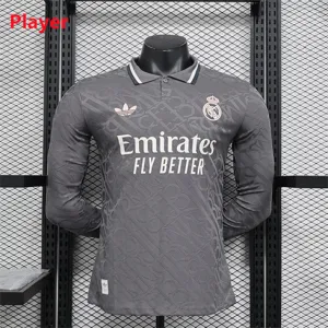 Real Madrid 2024/25 Third Long Sleeve Player Edition Jersey - Gray