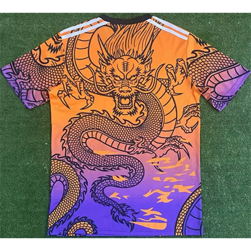 Maillot d'entraînement de l'équipe Dragon du Real Madrid 2024/25 - Orange/Violet