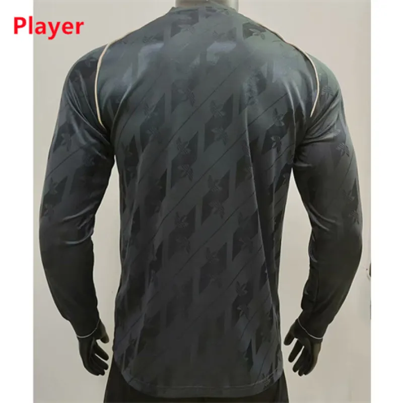 Real Madrid 2024/25 Spieler-Special-Ausgabe Langarm-Trikot - Schwarz