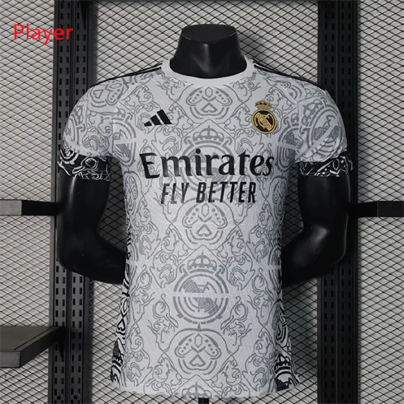 Maillot spécial de la version joueur du Real Madrid 2024/25 - Blanc