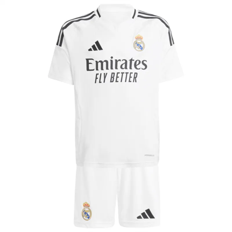 Real Madrid Kids' Jersey + Shorts 2024/25 Home - White