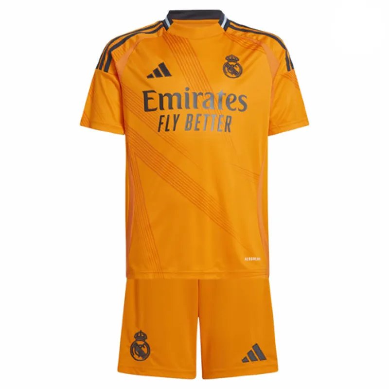 Real Madrid Maglia e pantaloncini per bambini 2024/25 Trasferta - Arancione