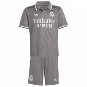 Real Madrid Kids' Third Jersey + Shorts 2024/25 - Gray