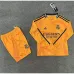 Real Madrid Kids' Long-sleeved Jersey + Shorts 2024/25 Away - Orange