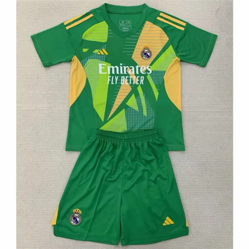 Real Madrid Camiseta y pantalones cortos de portero para niños 2024/25 - Verde