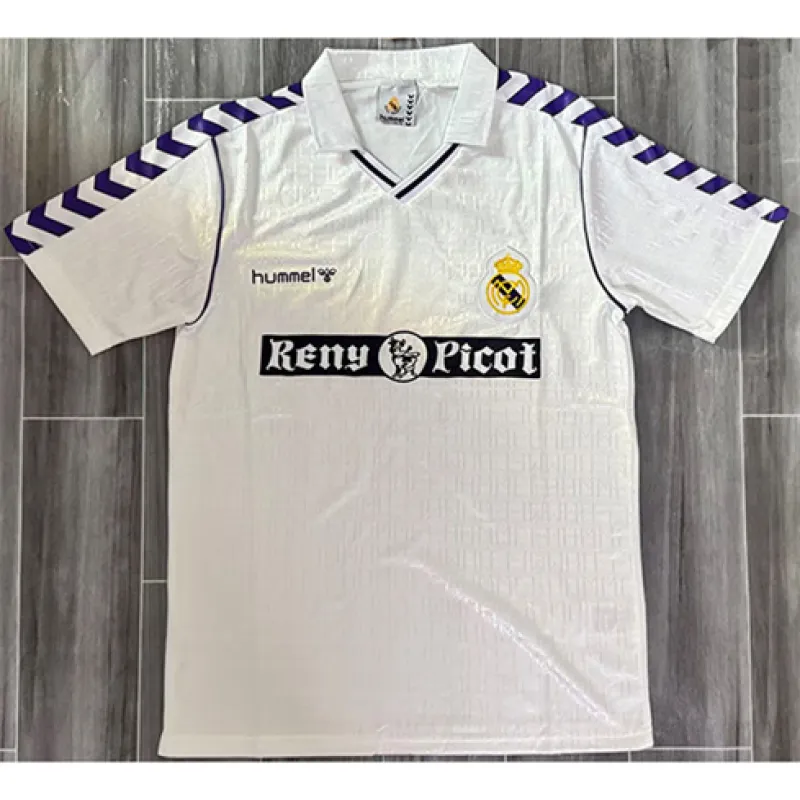 Maillot rétro du Real Madrid 1989/90 domicile - Blanc