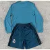Real Madrid Kinder-Drittes Langarm-Retro-Trikot 2017/18 Auswärtsspiel - Blau