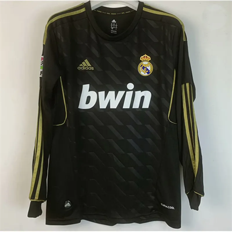 Real Madrid Langarm-Retro-Trikot 2011/12 Auswärtsspiel - Schwarz
