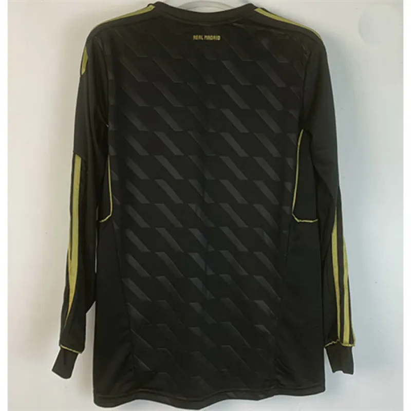Real Madrid Langarm-Retro-Trikot 2011/12 Auswärtsspiel - Schwarz