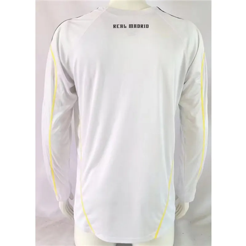 Maglia retro a maniche lunghe del Real Madrid 2009/10 campo casa - Bianca