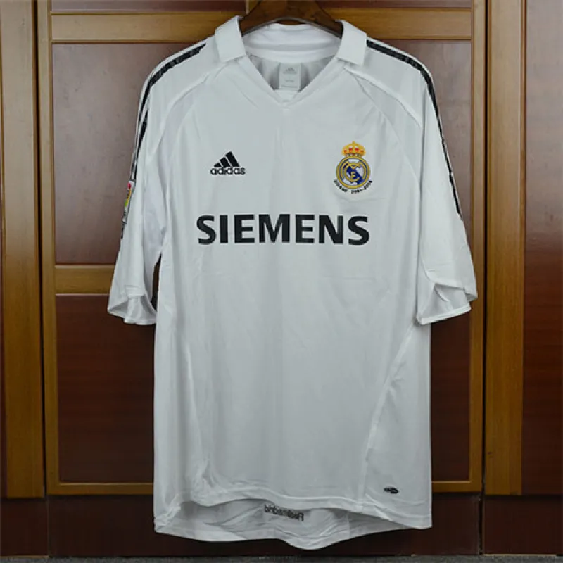 Maglia retro del Real Madrid numero 5 di Zinedine Zidane 2005/06 campo casa - Bianca