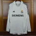 Real Madrid Langarm-Retro-Trikot 2005/06 Heimspiel - Weiß