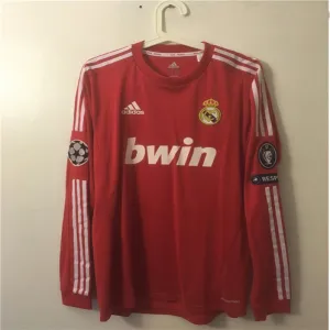 Real Madrid Long-sleeved Retro Third Jersey 2011/12 - Red