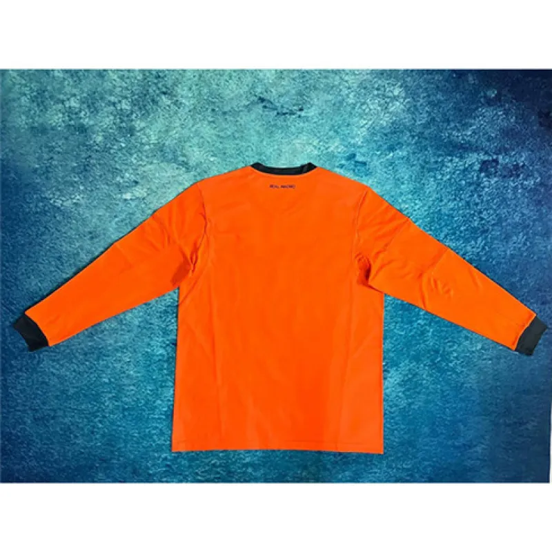 Real Madrid Langärmeliges Retro-Drittes Trikot 2013/14 - Orange