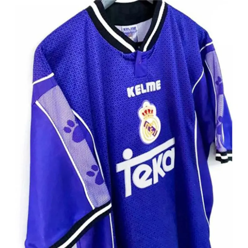 Camiseta retro del Real Madrid 1997/98 Fuera de casa - Azul